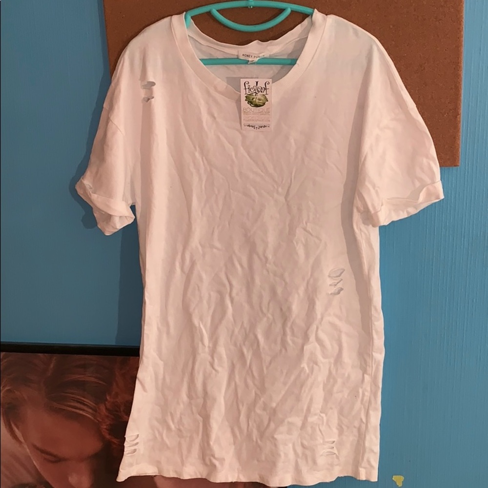 Distressed T shirt Dress